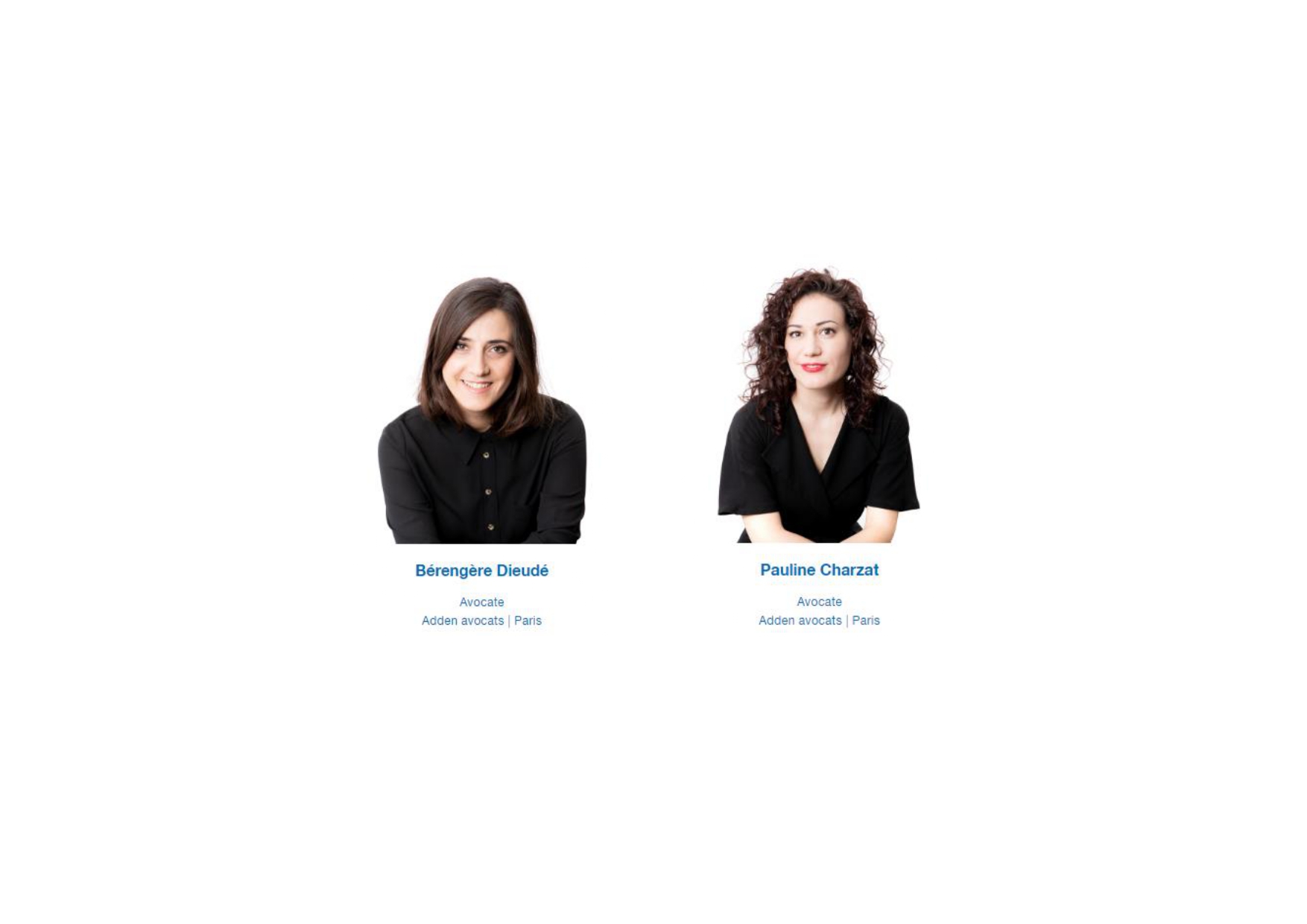 Adden renforce son équipe avec deux nouvelles arrivées : Bérengère Dieudé & Pauline Charzat, avocates collaboratrices Adden renforce son équipe avec deux nouvelles arrivées : Bérengère Dieudé & Pauline Charzat, avocates collaboratrices