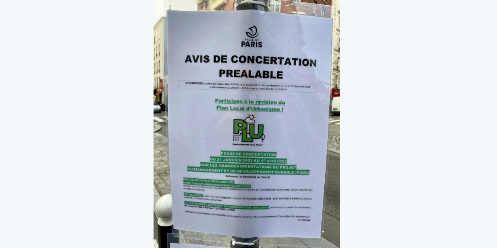 Futur PLU parisien : la concertation sur ses grandes orientations aura lieu du 21 janvier au 1er avril 2022 !