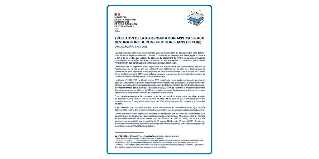 Nouvelle mise à jour tant attendue du Guide ministériel relatif aux destinations des constructions dans un PLU(i) : les activités de conseil relèvent bien de la sous-destination « bureau » !